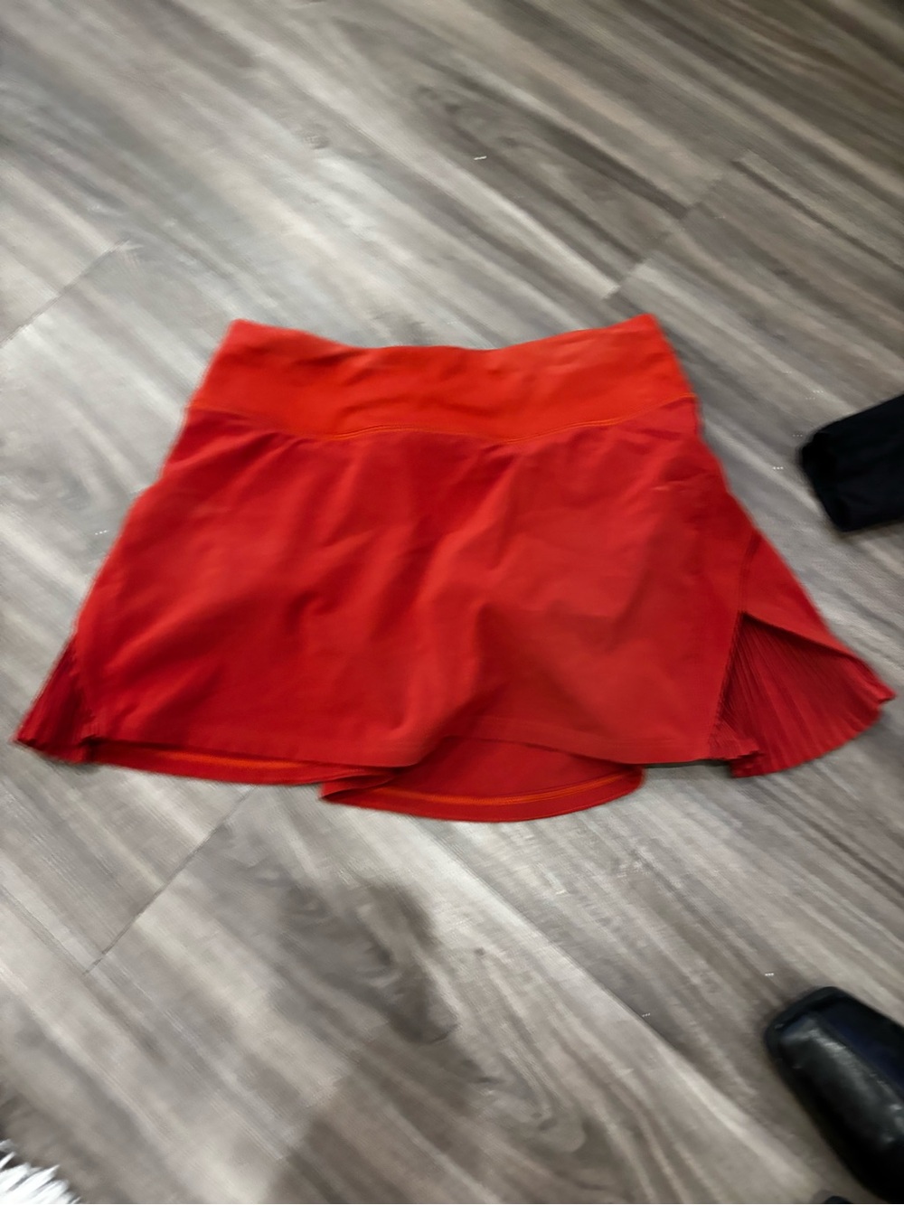 Lululemon Red Athletic Skort with Pleated Side Panel